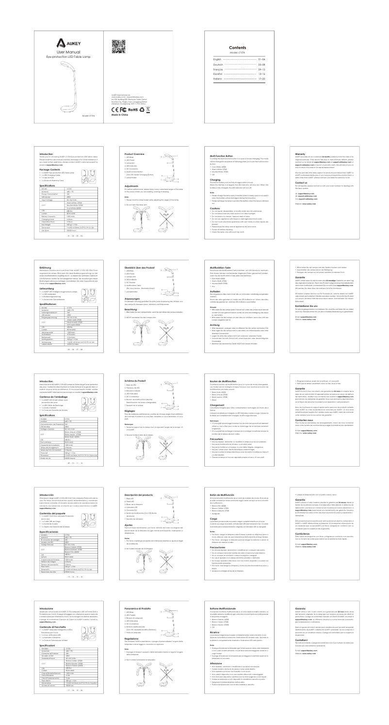 Página 1 del manual Manual de usuario Aukey QS-3501