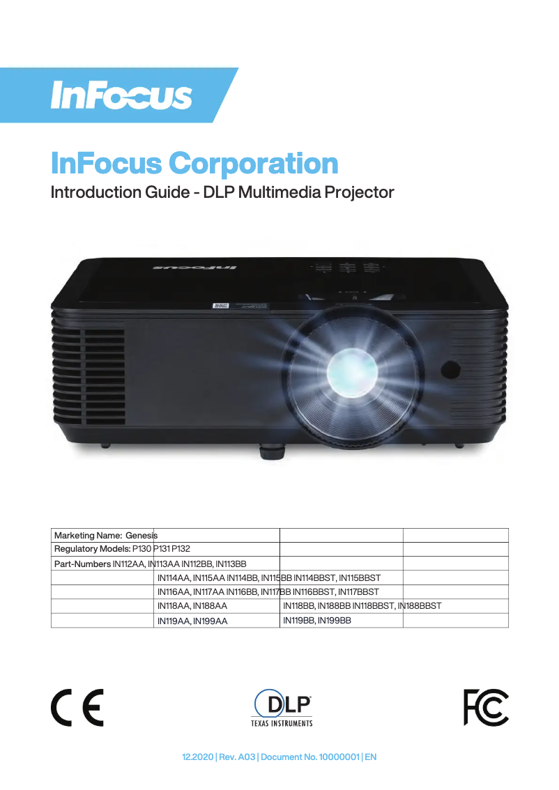 Página 1 del manual Manual de usuario InFocus IN116BBST