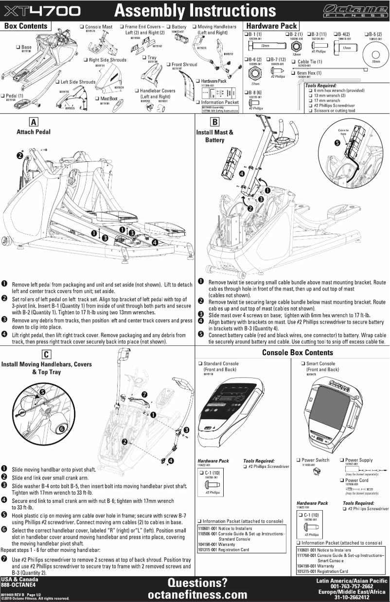 Página nº 1 - Instrucciones / montaje Octane XT-One