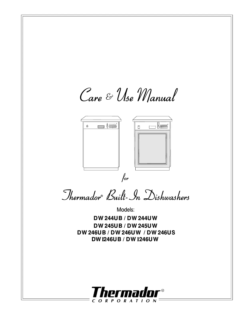 Imagen de la primera página del manual del dispositivo DW244UB