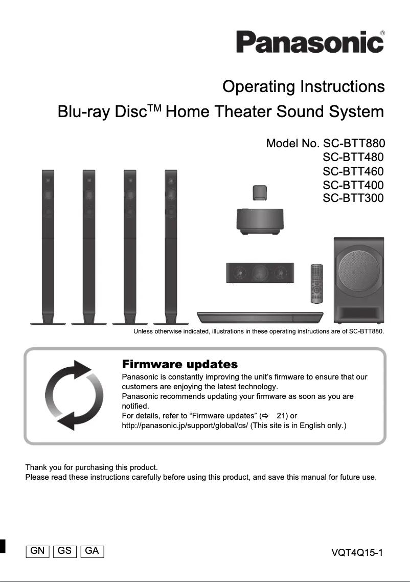 Página 1 del manual Manual de usuario Panasonic SC-BTT480