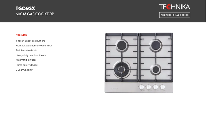 Imagen de la primera página del manual del dispositivo TGC6GX