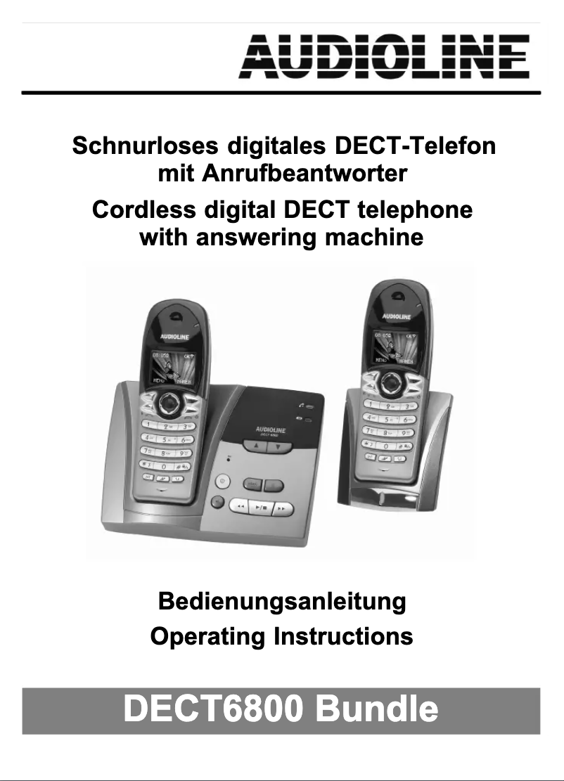 Imagen de la primera página del manual del dispositivo DECT6800 Bundle
