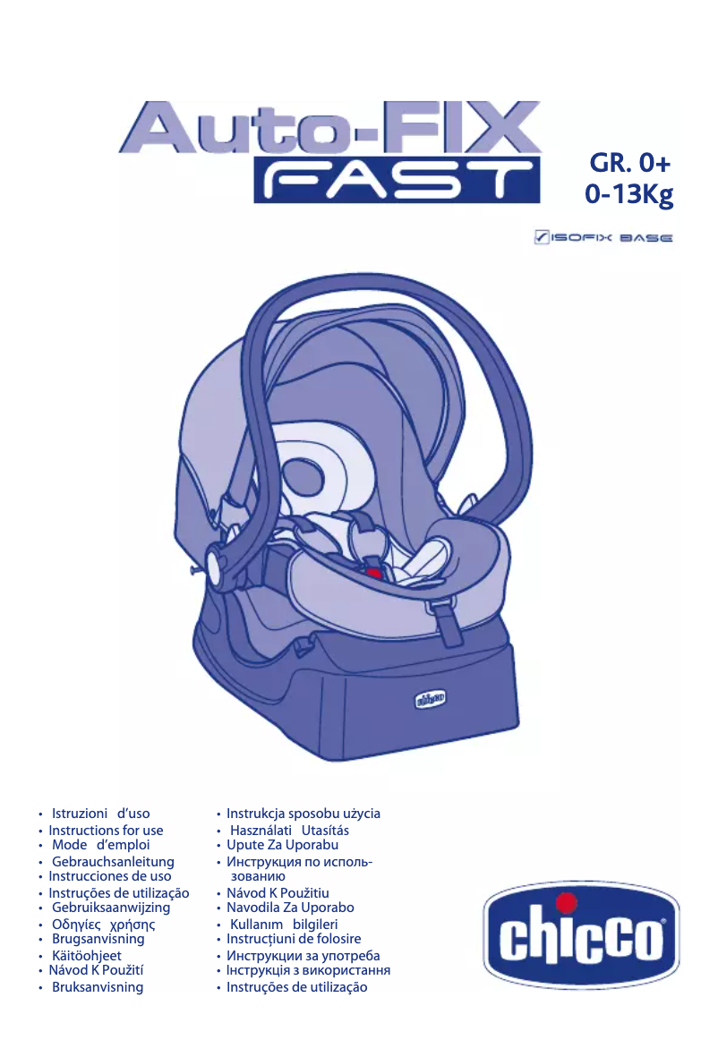 Página 1 del manual Manual de usuario Chicco Auto-Fix Fast