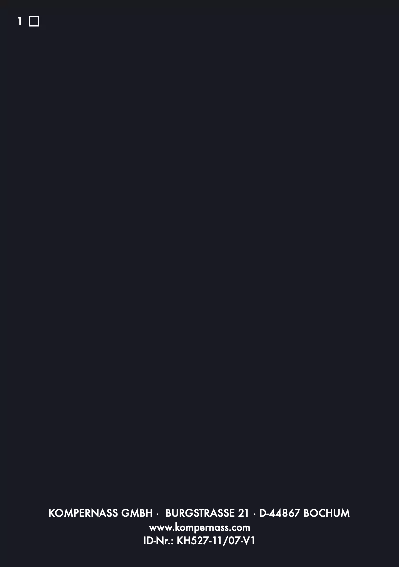 Imagen de la primera página del manual del dispositivo KH 527