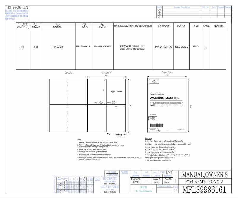 Imagen de la primera página del manual del dispositivo PT1000R