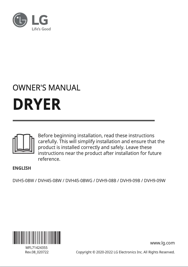 Imagen de la primera página del manual del dispositivo DVH9-09W