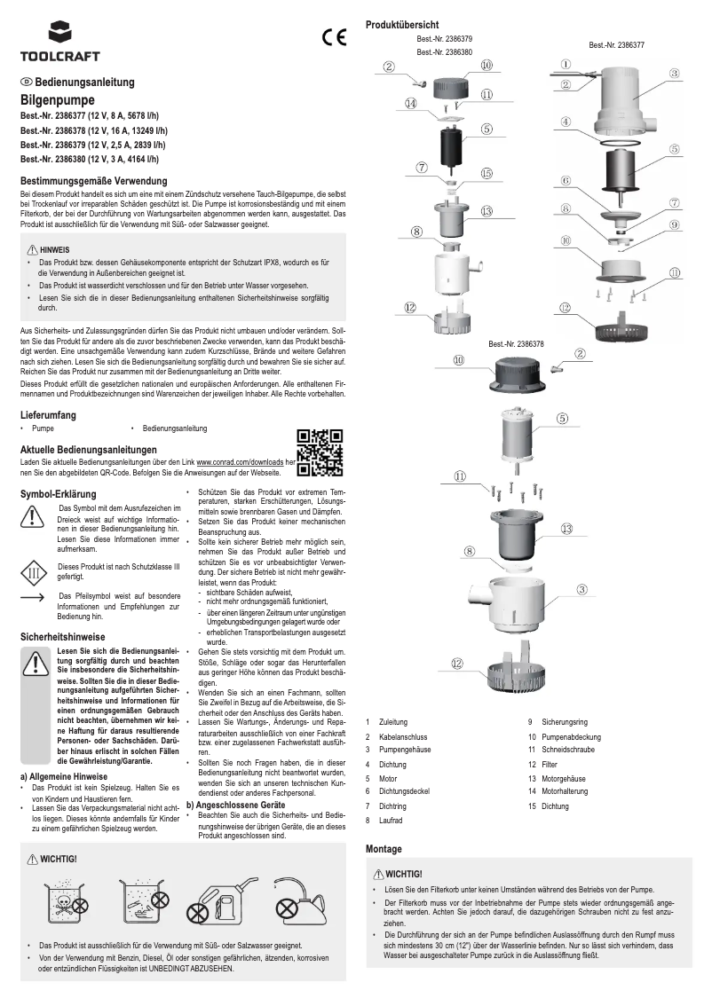 Página 1 del manual Manual de usuario Toolcraft TO-7159140