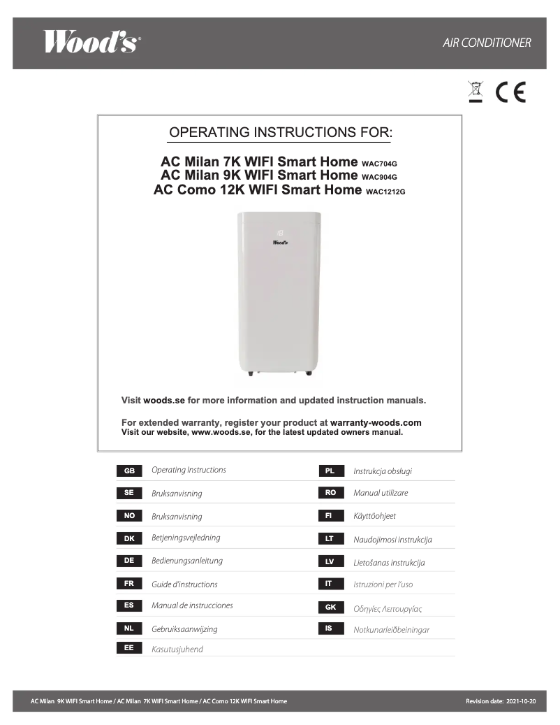 Imagen de la primera página del manual del dispositivo Como 12K WiFi