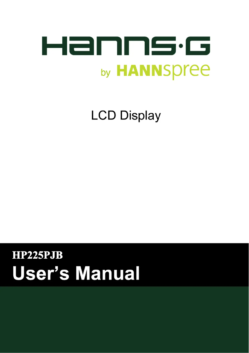 Página 1 del manual Manual de usuario Hannspree Hanns.G HP 225 PJB