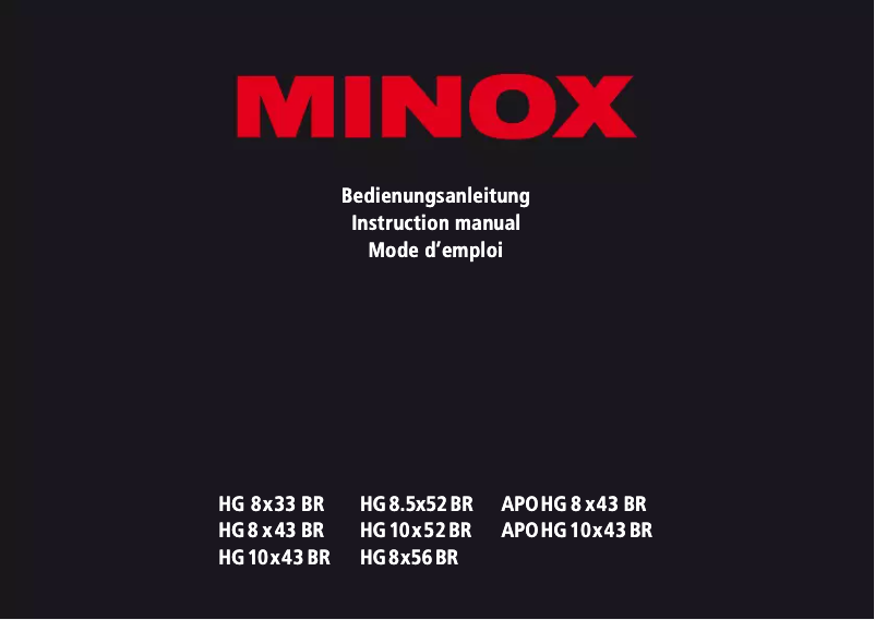 Página 1 del manual Manual de usuario Minox APO HG 8x43 BR