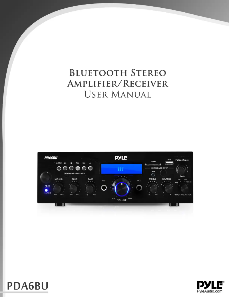 Página nº 1 - Manual de usuario Pyle PDA6BU