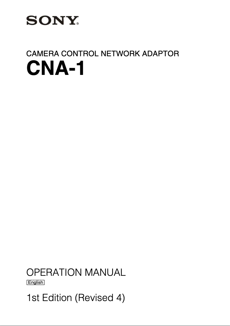Imagen de la primera página del manual del dispositivo CNA-1