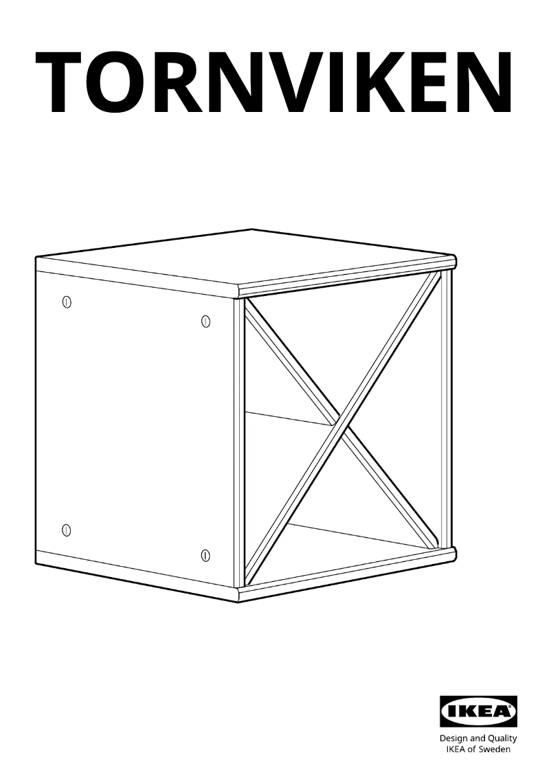 Imagen de la primera página del manual del dispositivo TORNVIKEN 603.590.05