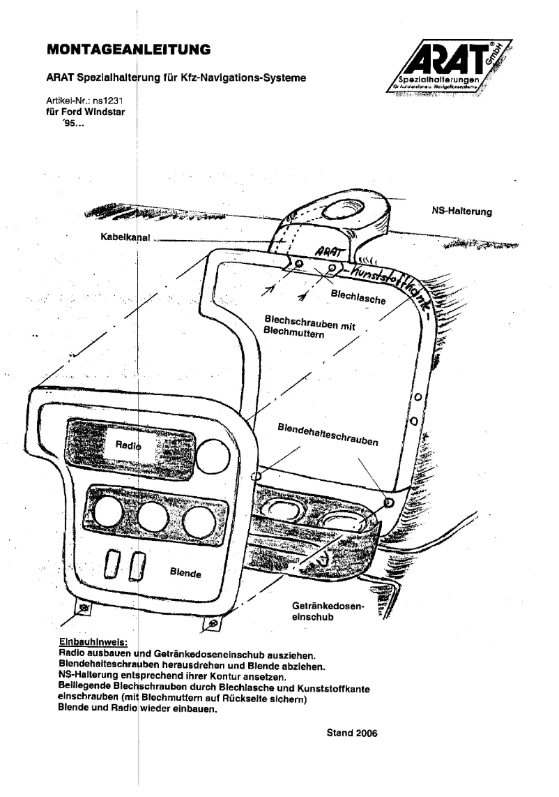 Página 1 del manual Manual de usuario Arat NS1231