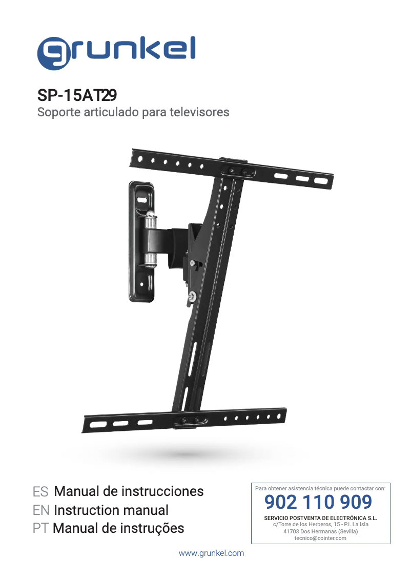 Imagen de la primera página del manual del dispositivo SP-15AT29