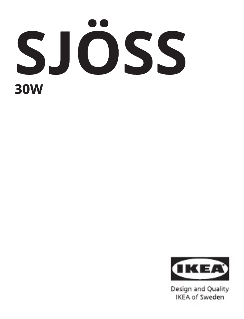 Página 1 del manual Manual de usuario Ikea SJÖSS 505.494.12