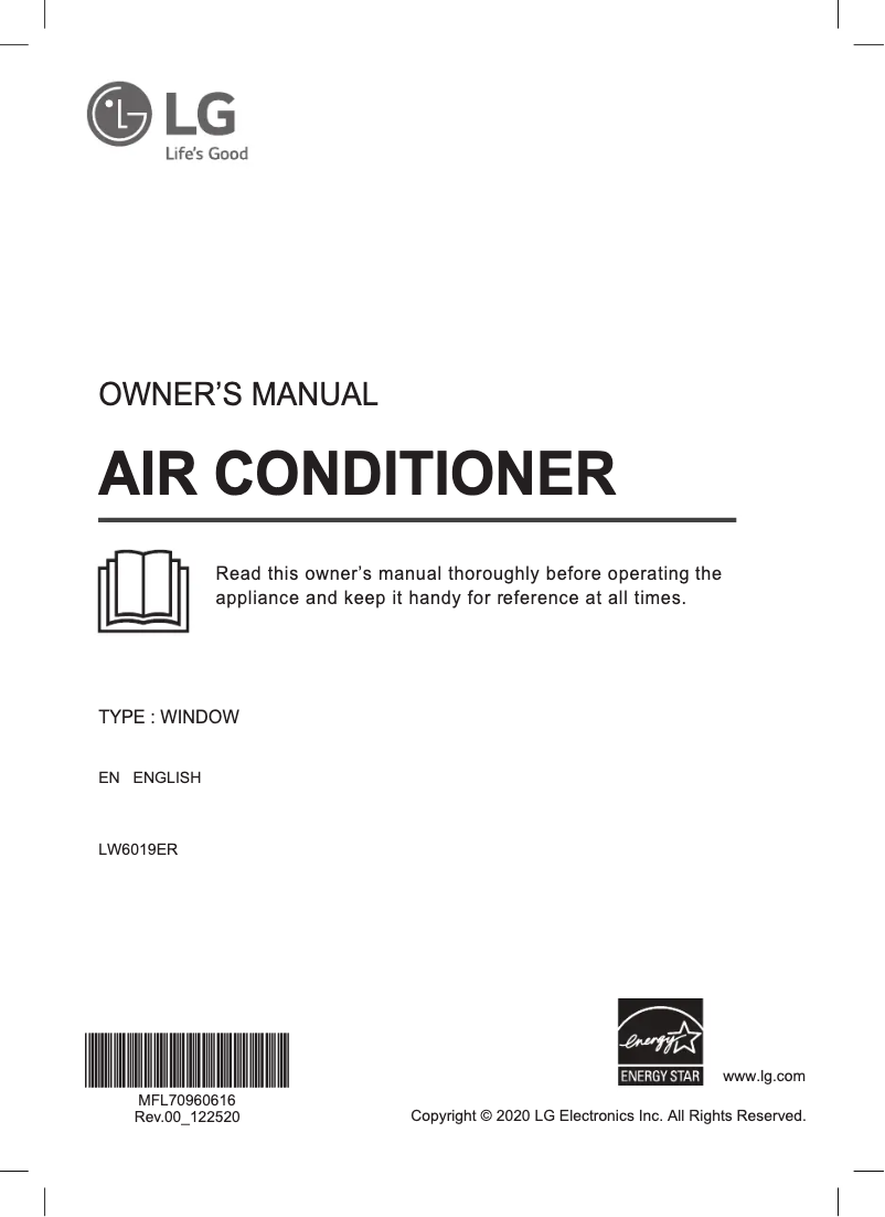 Página 1 del manual Manual de usuario LG LW6019ER