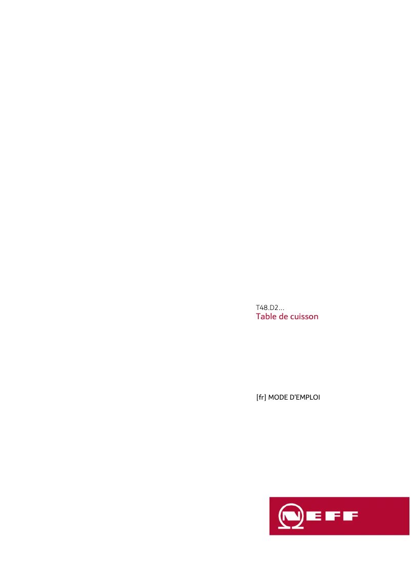 Página 1 del manual Manual de usuario Neff T48FD23X0