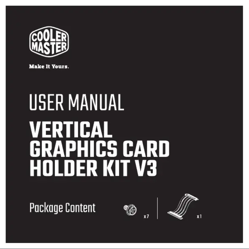Página 1 del manual Manual de usuario Cooler Master Vertical Graphics Card Holder Kit V3