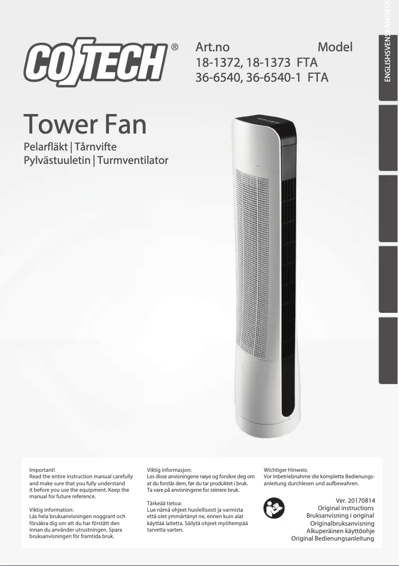 Imagen de la primera página del manual del dispositivo 36-6540