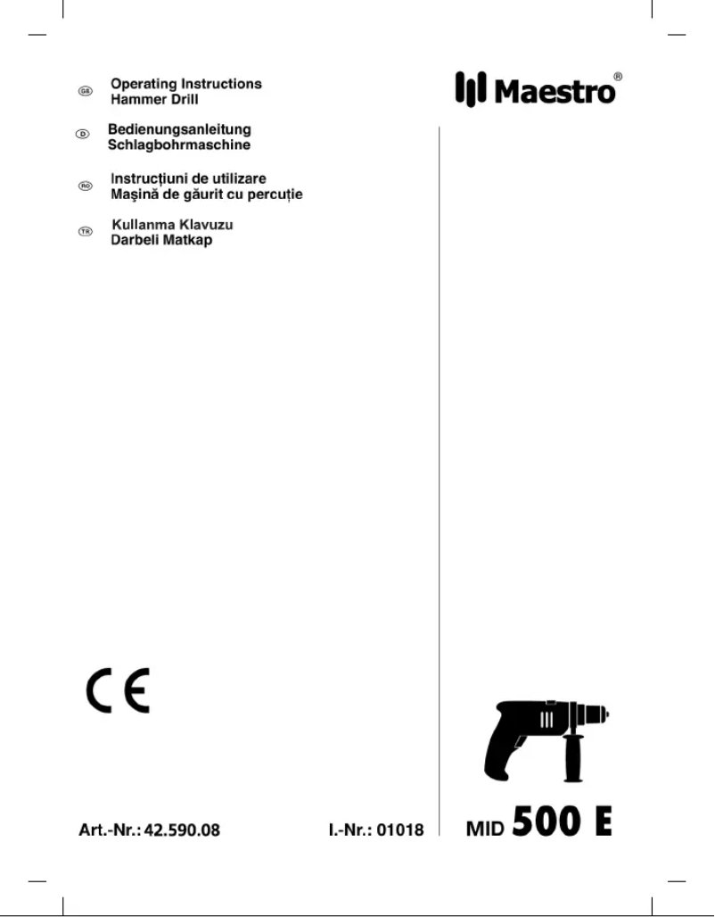 Imagen de la primera página del manual del dispositivo MID 500 E