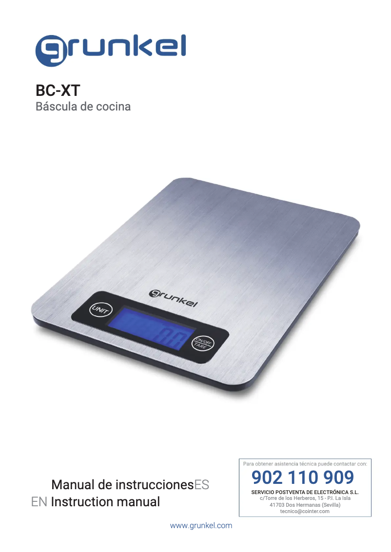 Página 1 del manual Manual de usuario Grunkel BCR-G01