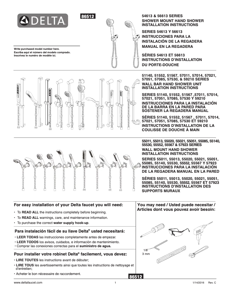 Página 1 del manual Manual de usuario Delta 57021