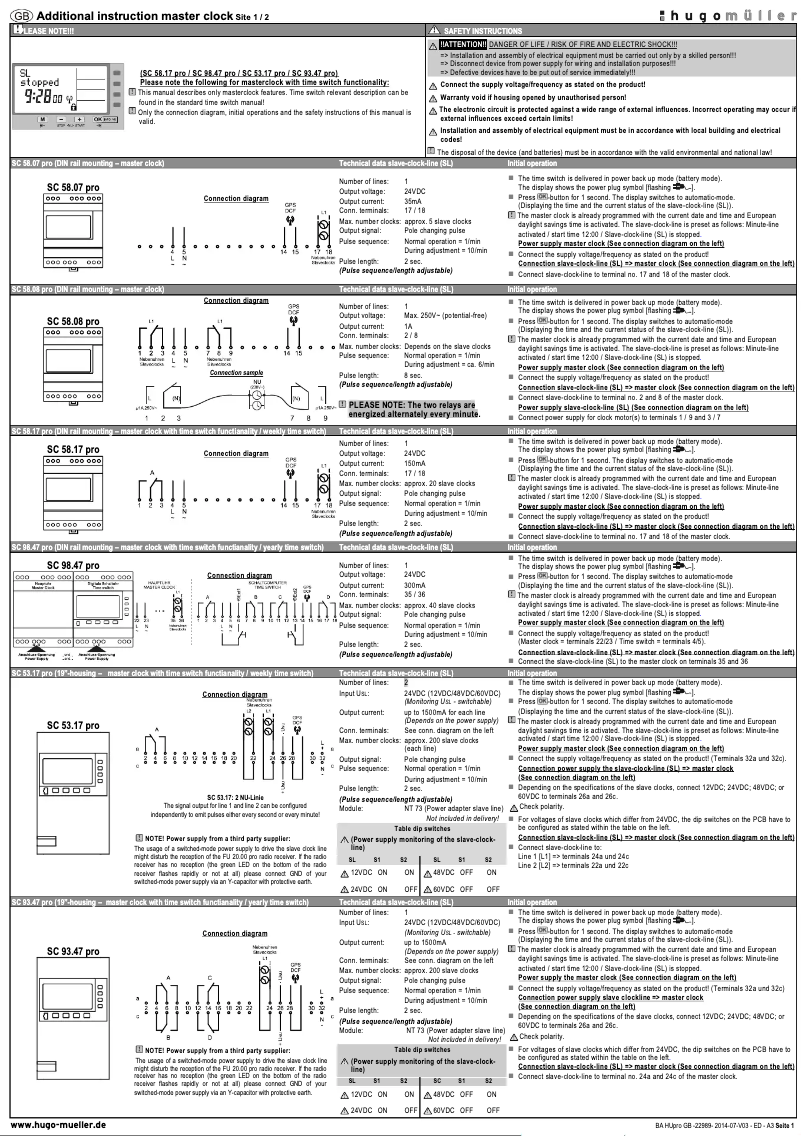 Página nº 1 - Manual de usuario Müller SC 58.08 pro