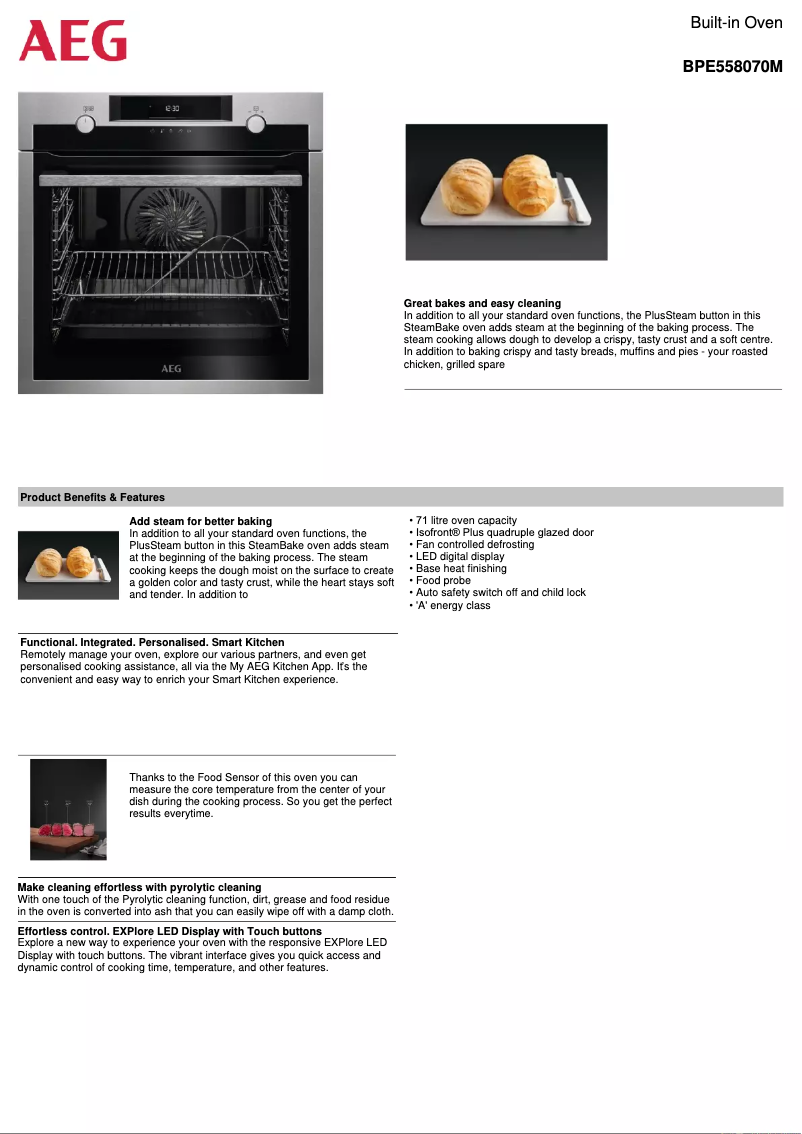Página nº 1 - Ficha técnica AEG BPE558070M