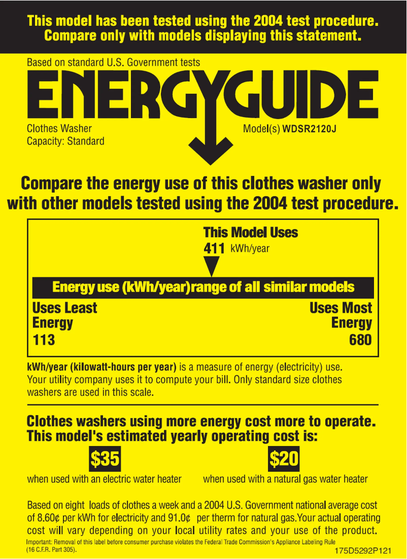 Imagen de la primera página del manual del dispositivo WDSR2120JWW
