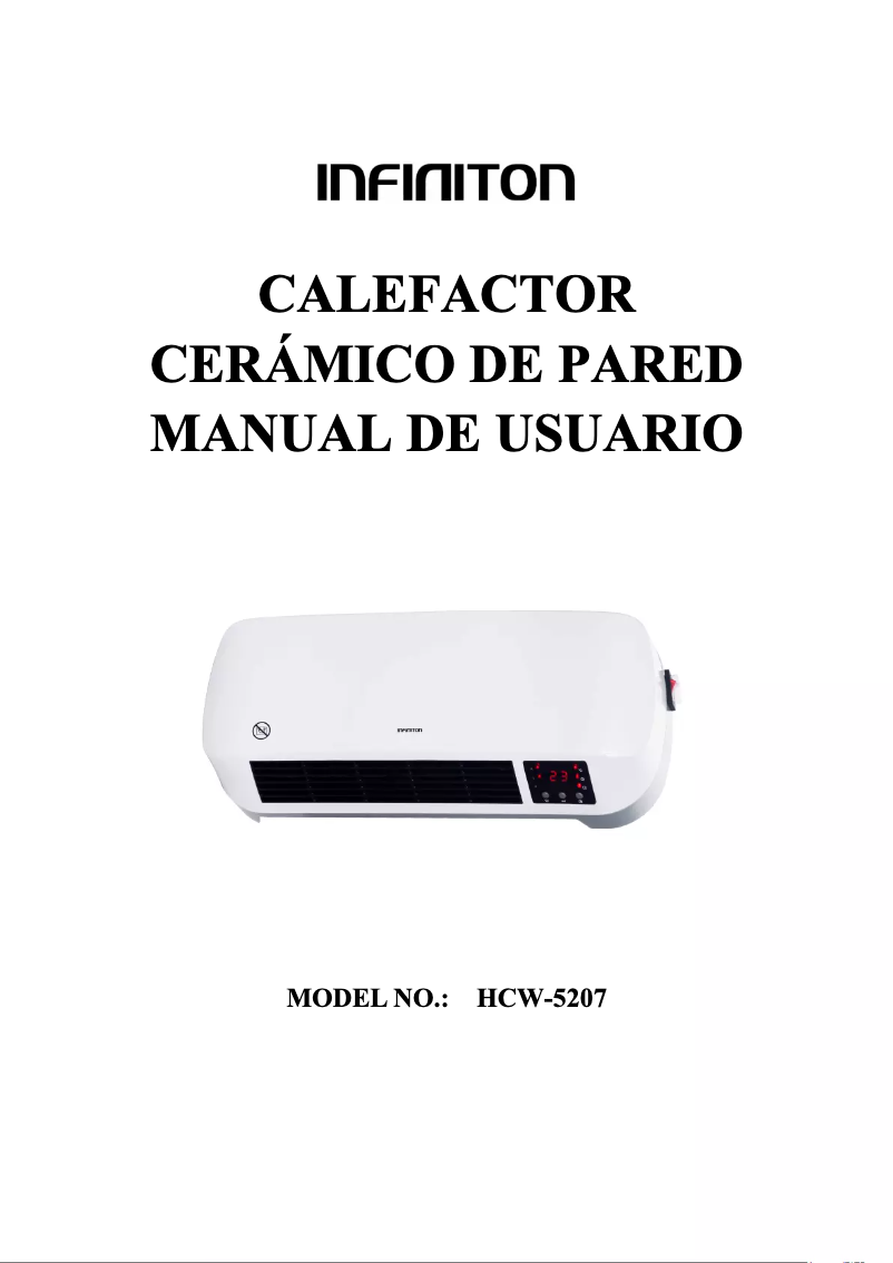 Página 1 del manual Manual de usuario Infiniton HCW-5207