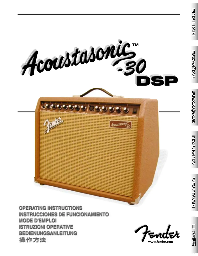 Página nº 1 - Manual de usuario Fender Acoustasonic-30 DSP