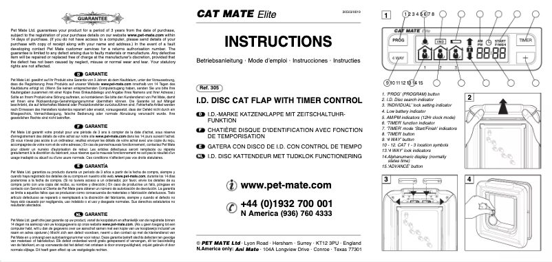 Imagen de la primera página del manual del dispositivo Cat Mate 305W