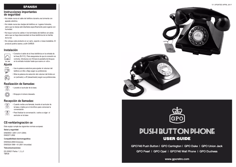 Imagen de la primera página del manual del dispositivo Opal