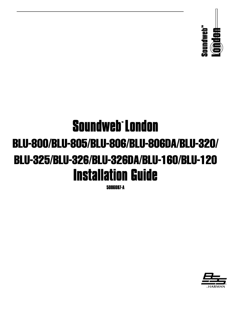 Página nº 1 - Manual de usuario BSS Audio Soundweb London BLU-120