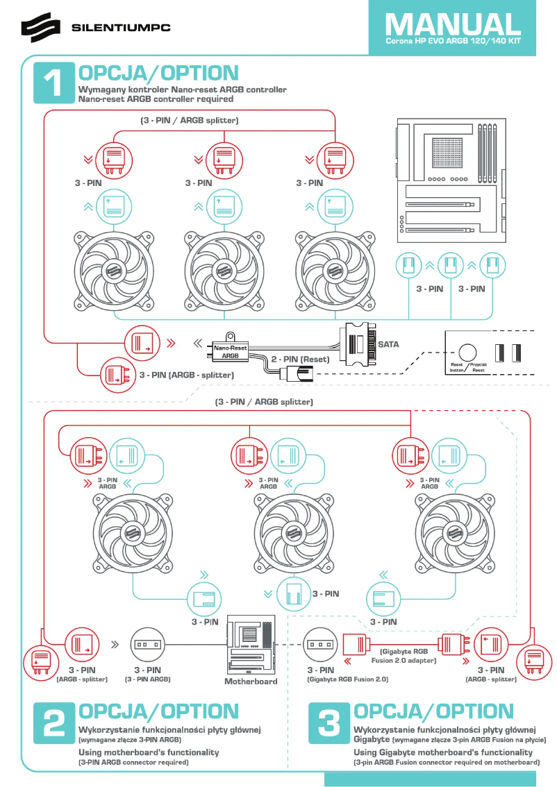 Página 1 del manual Manual de usuario ENDORFY Corona HP EVO ARGB 120