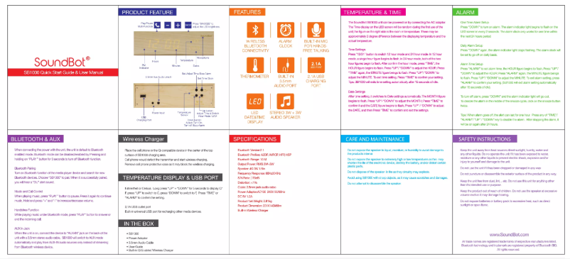 Imagen de la primera página del manual del dispositivo SB1000