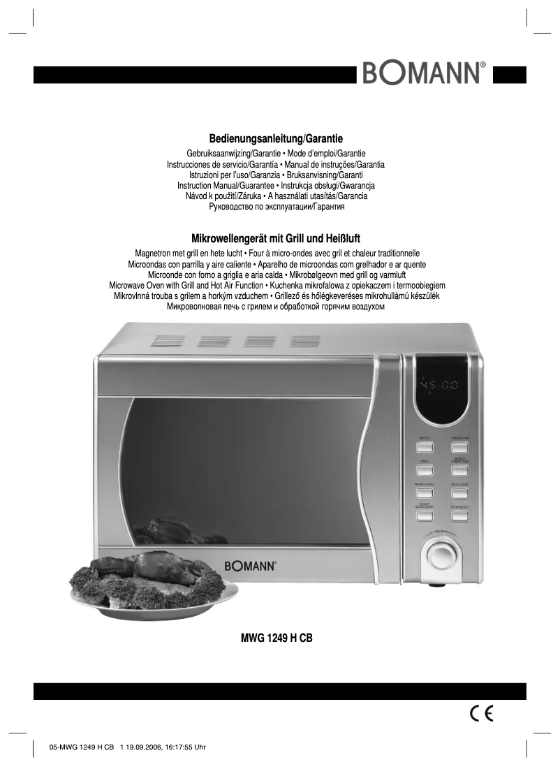 Imagen de la primera página del manual del dispositivo MWG 1249 H CB