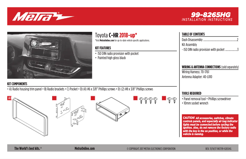 Imagen de la primera página del manual del dispositivo 99-8265HG