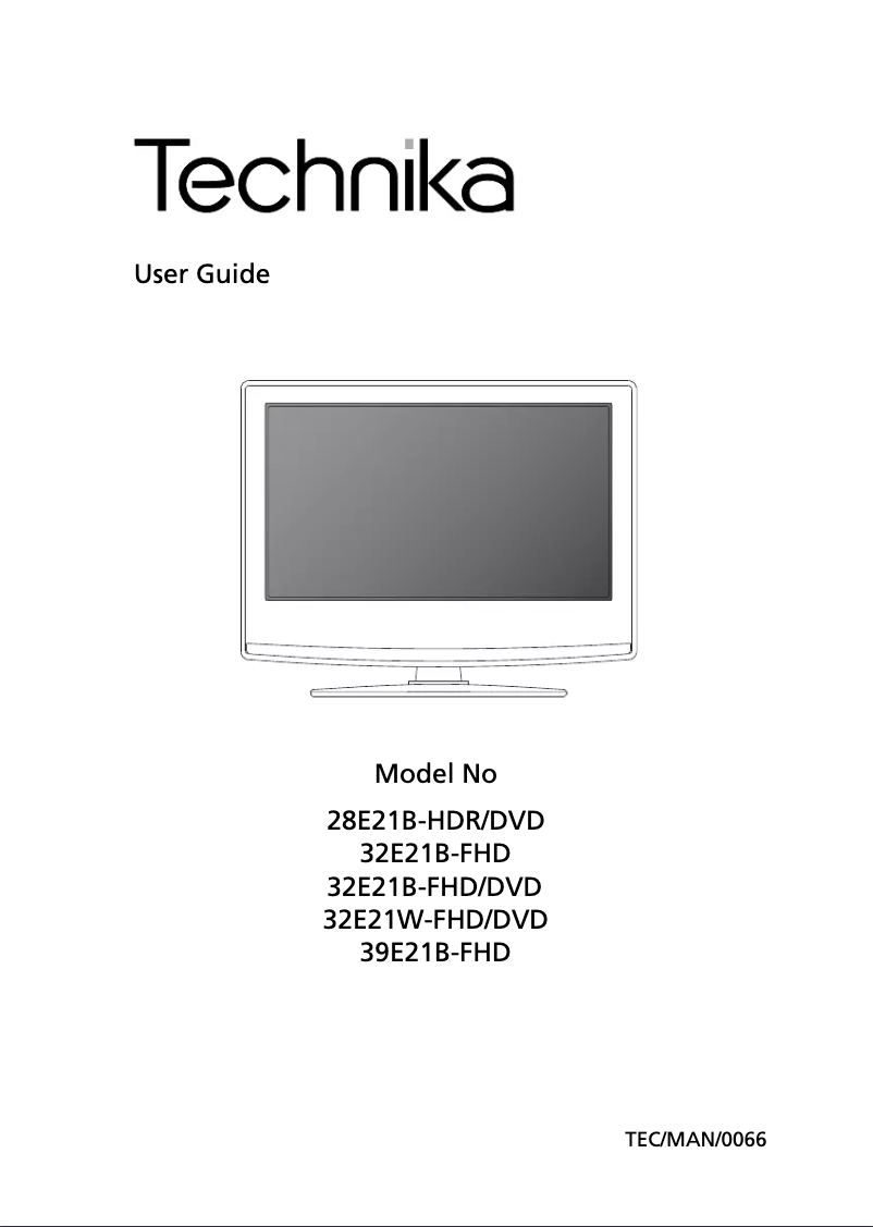 Página 1 del manual Manual de usuario Technika 32E21W-FHD/DVD