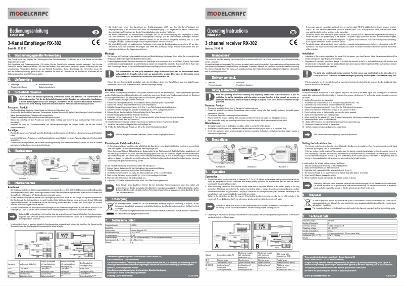 Página 1 del manual Manual de usuario Modelcraft RX-302
