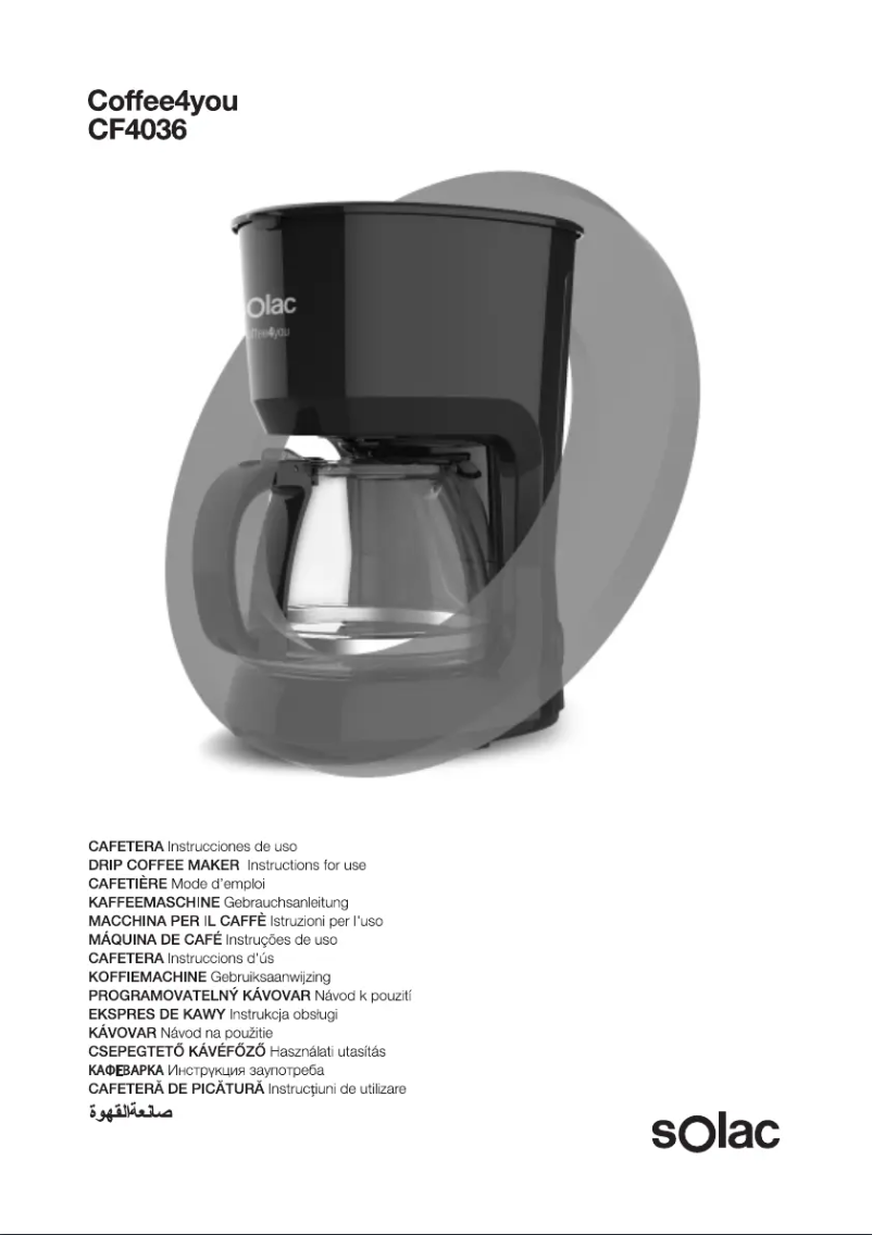 Imagen de la primera página del manual del dispositivo Coffee4You CF4036