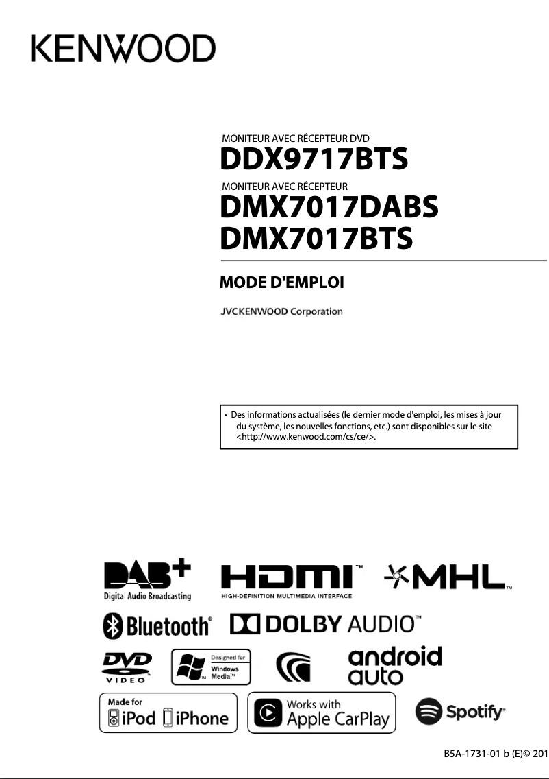Página 1 del manual Manual de usuario Kenwood DMX7017DABS