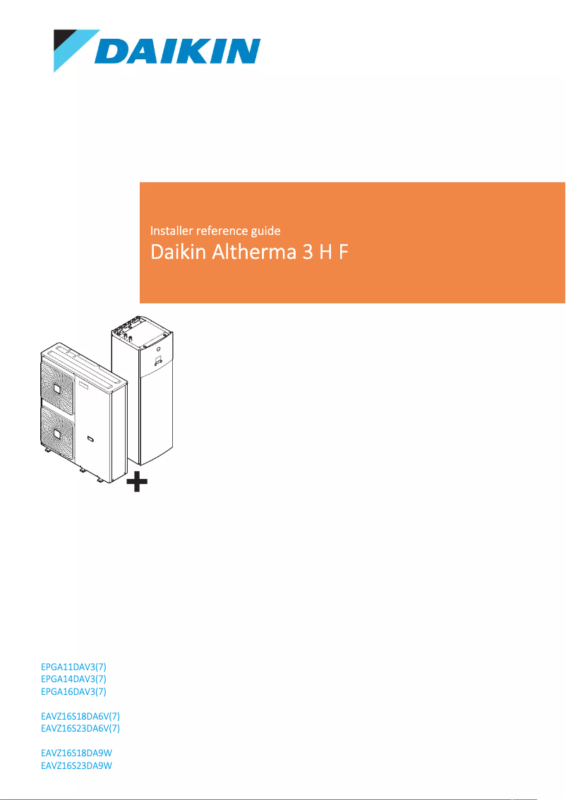 Página 1 del manual Manual de usuario Daikin EAVZ16S23DA9W