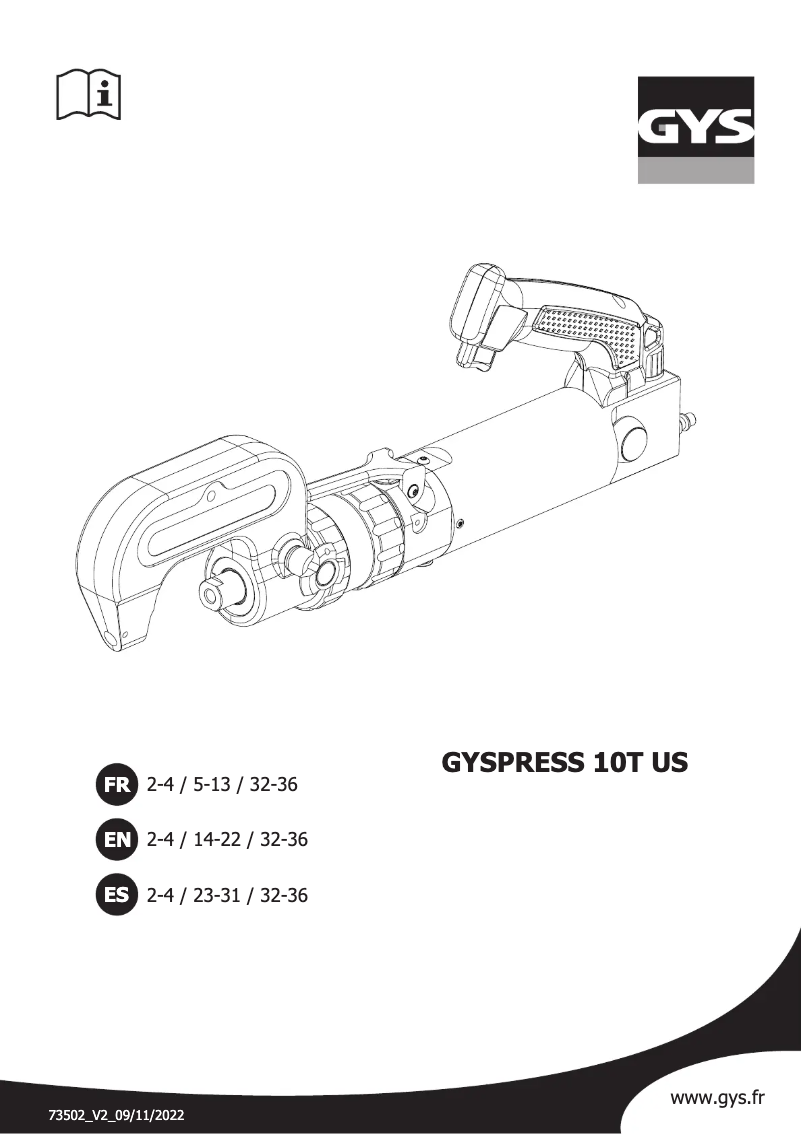 Página 1 del manual Manual de usuario GYS Gyspress 10T US
