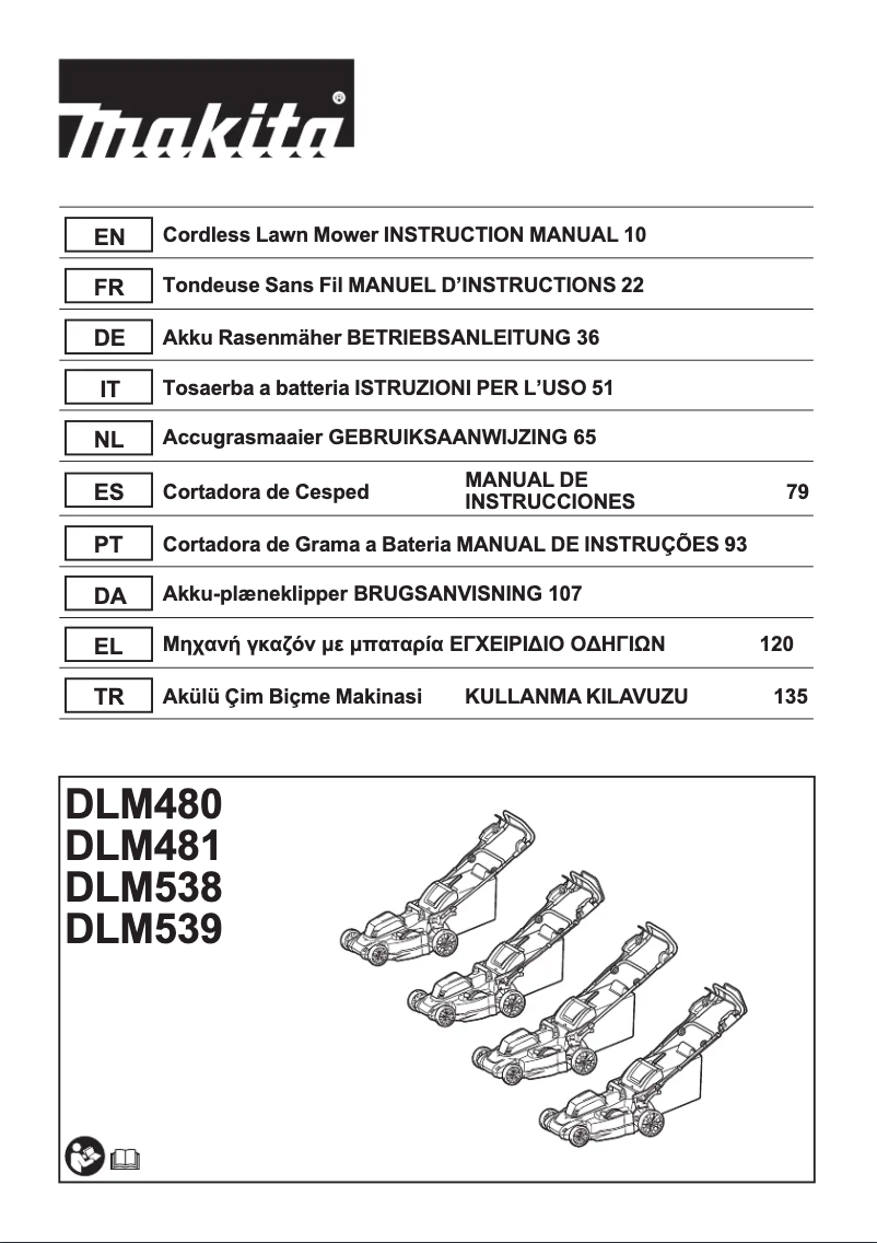 Imagen de la primera página del manual del dispositivo DLM539Z