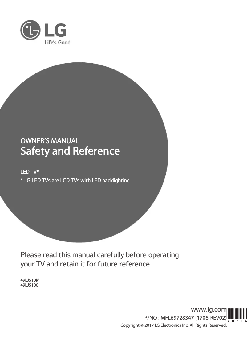 Página nº 1 - Manual de usuario LG 49LJ510M