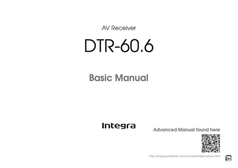 Página 1 del manual Manual de usuario Integra DTR-60.6