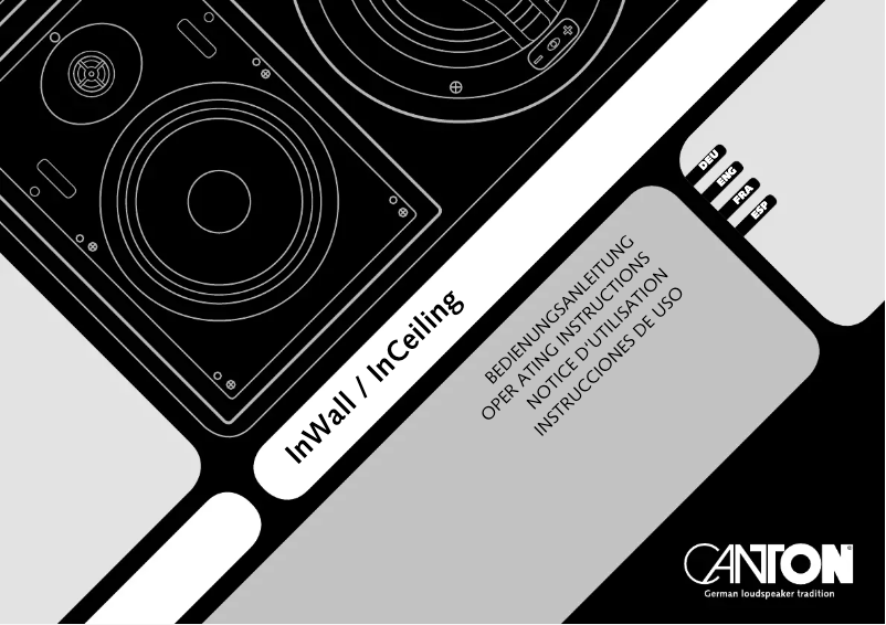 Imagen de la primera página del manual del dispositivo InCeiling 855 T